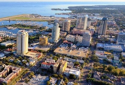 Aerial view near Crescent Heights homes for sale in Florida